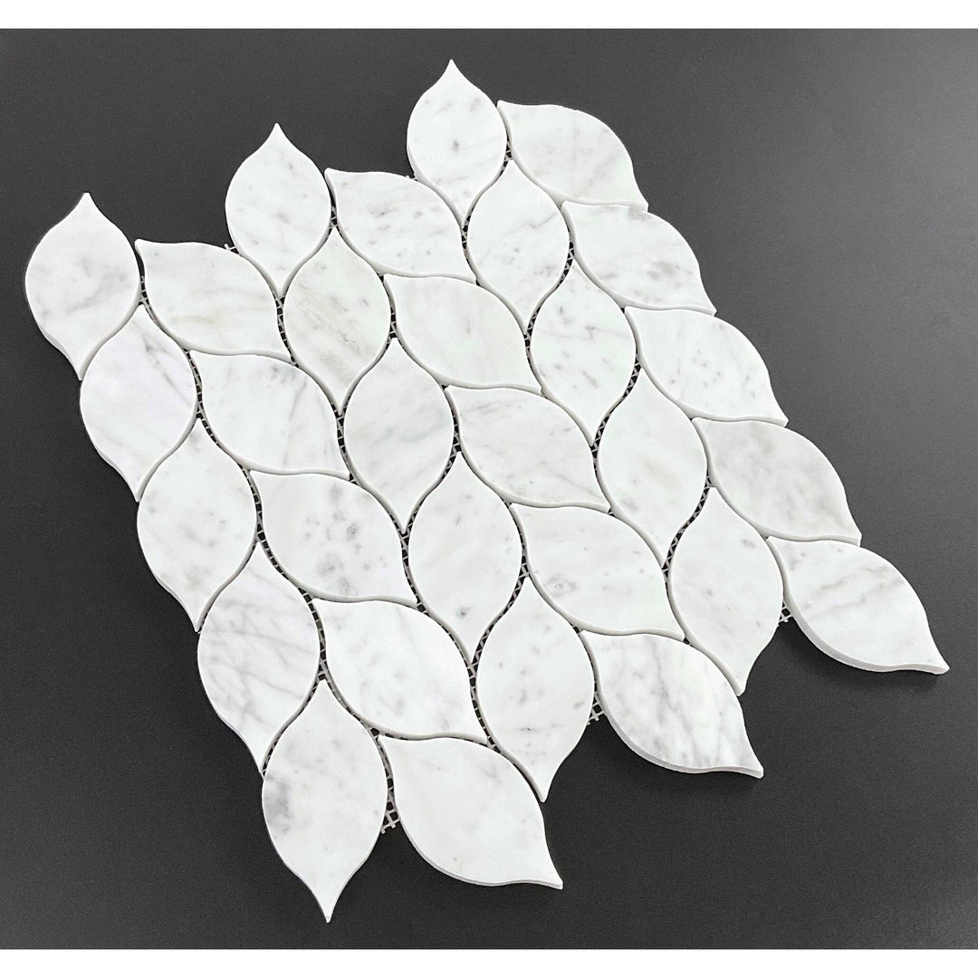 Marble Leaf Pattern Wall & Floor Mosaic Tiles