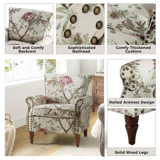 Asul Armchair with Nailhead Trim