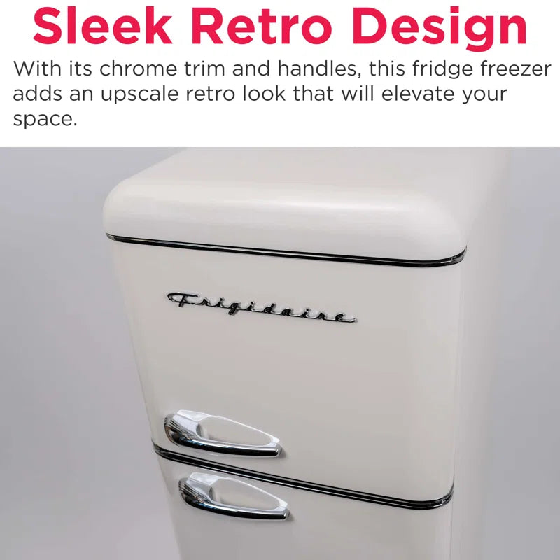 7.5 Cu. Ft. Capacity Retro Fridge Freezer Combo, Upright Fridge Freezer Combo, Apartment Size