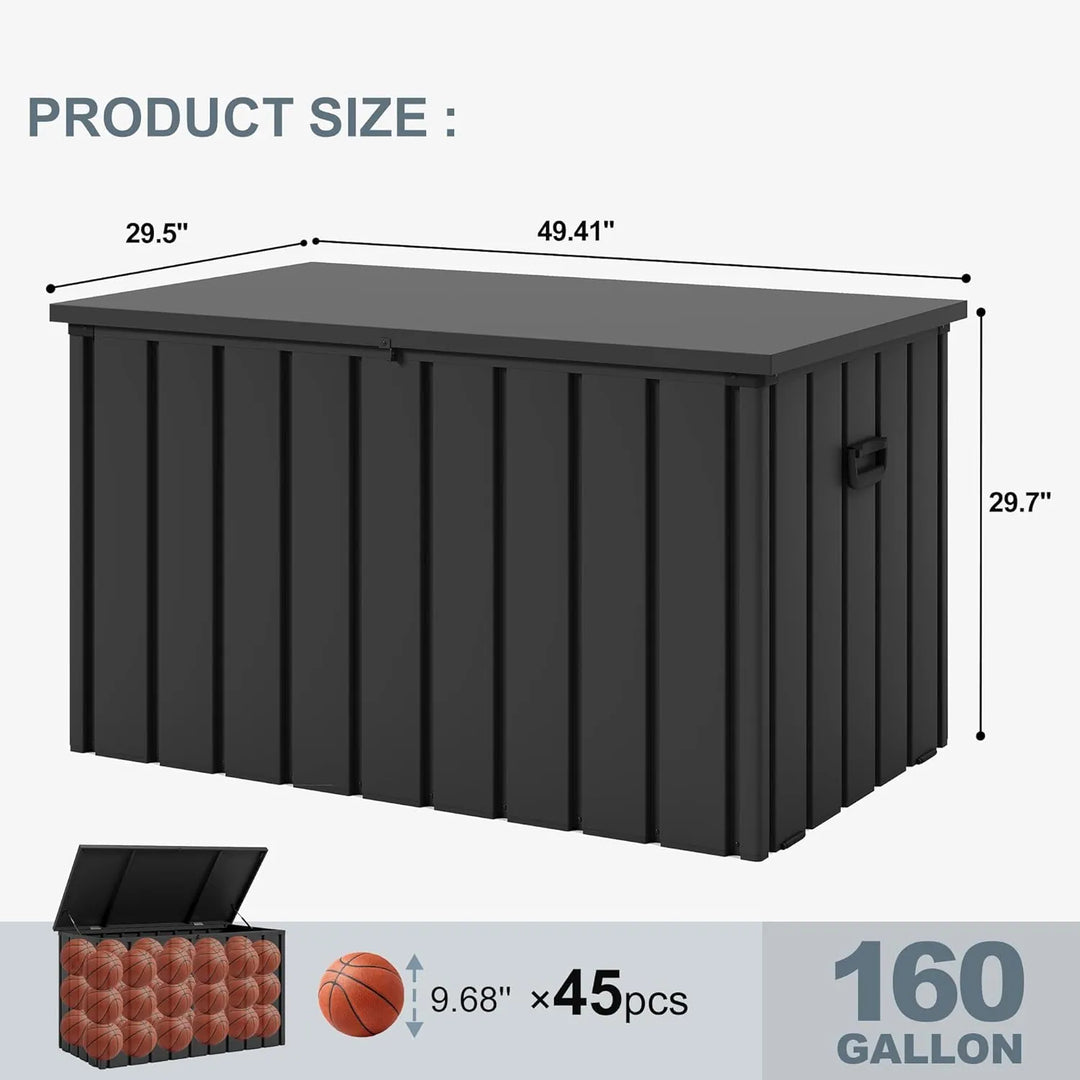 Outdoor Deck Box Waterproof Lockable Storage Box Container with Lid