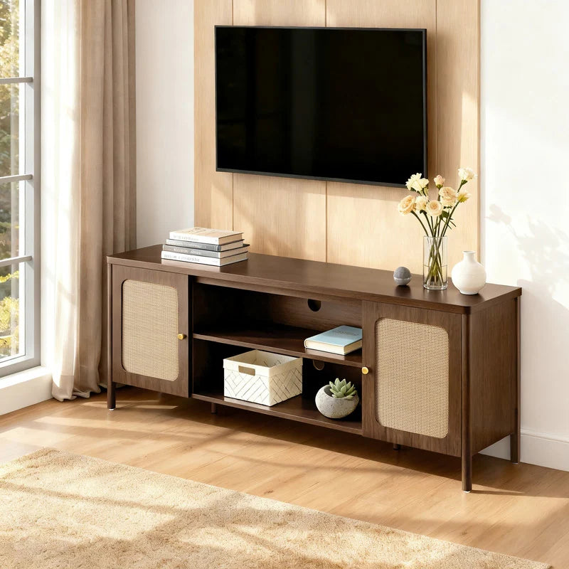 62" Bohemian TV Stand Modern Media Console Entertainment Center