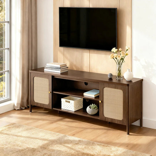 62" Bohemian TV Stand Modern Media Console Entertainment Center