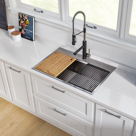 Kore Workstation Drop-In Stainless Steel Kitchen Sink