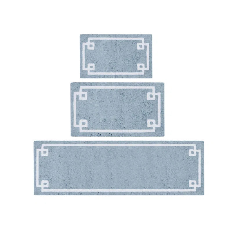 Evan 100% Cotton Tufted Bath Rug with Non-Slip Backing