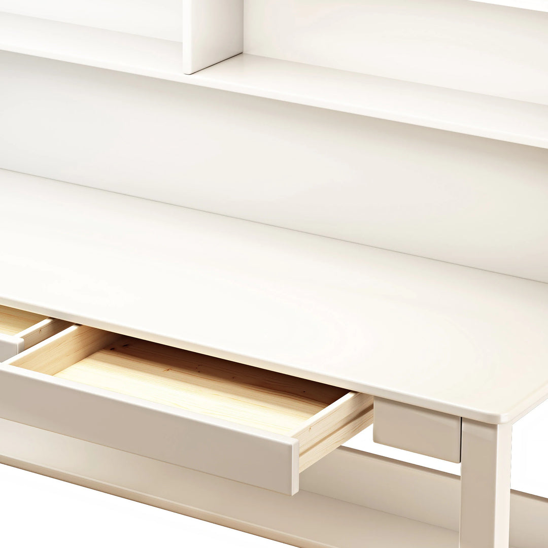 Kids Desk Wood Study Desk Writing Desk with Bookshelf