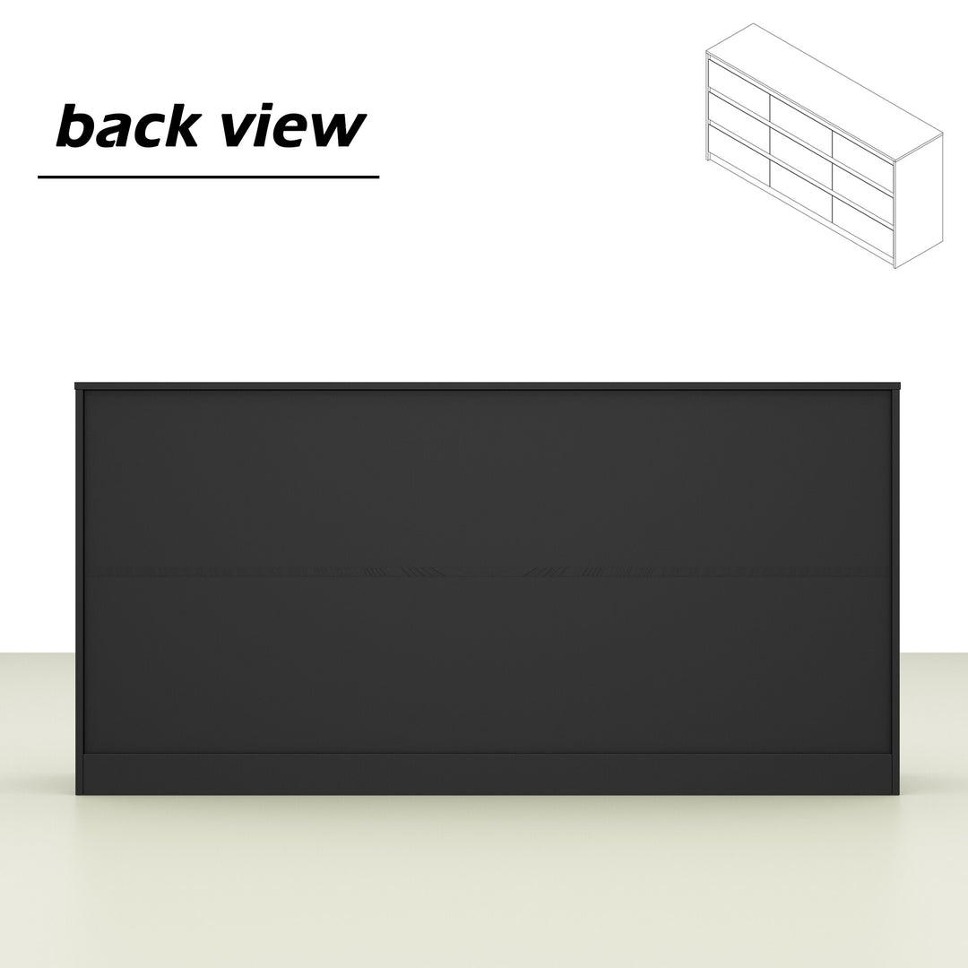 63"W 9 Drawer Dresser Accent Dresser for Living Room Bedroom Chest