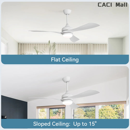 Sofucor 52/60 Inch Ceiling Fan with Integrated LED Light and Remote Control Quiet DC Motor