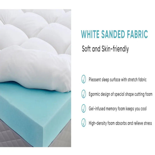 4 Inch White Memory Foam Mattress Covers