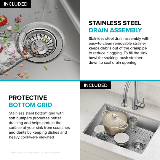 Fairlane Undermount 18 Gauge Stainless Steel Kitchen Sink