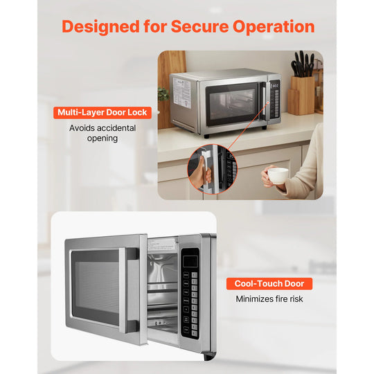 UIMOSO Countertop Microwave Oven, 0.9 Cu Ft, 1000W Digital Stainless Steel Microwave Oven with Touchscreen