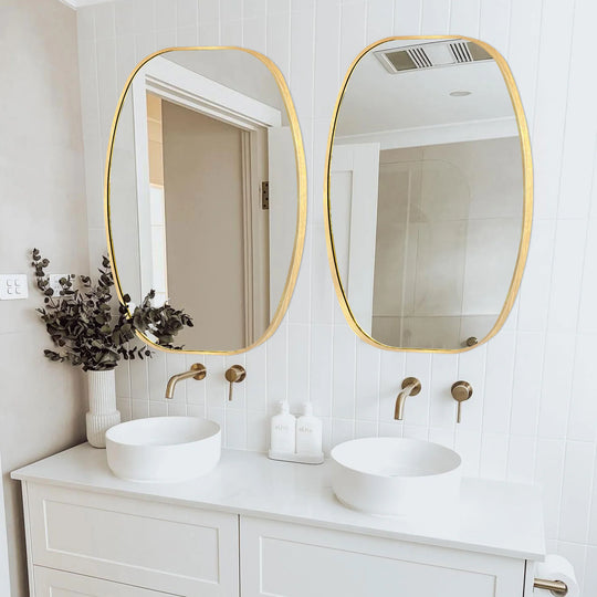 2 Pack Oval Mirror Vanity Decorative Wall Mirror