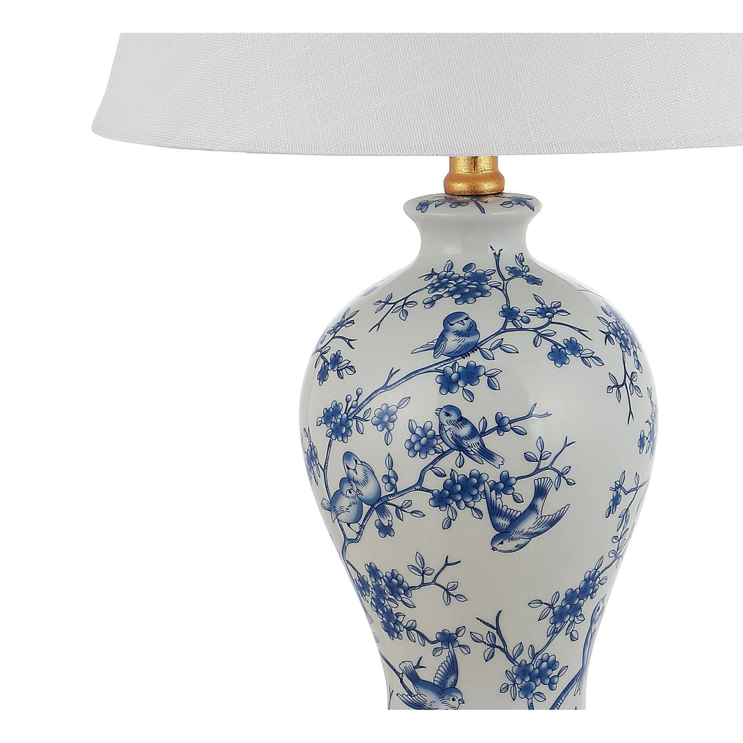 Grace 24" Floral LED Table Lamp, Multi/Brass