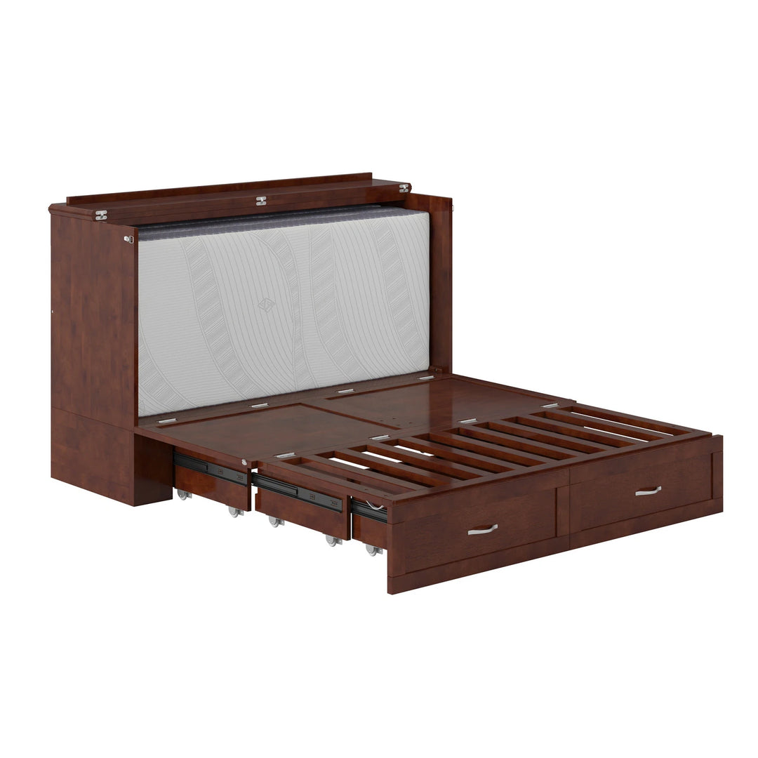 Hamilton Murphy Bed Chest with Mattress and Storage Drawer