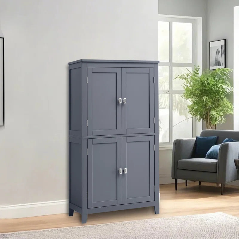 Arhavi 42.1" H Floor Storage Cabinet, Storage Unit, Freestanding Cabinet with 4 Doors