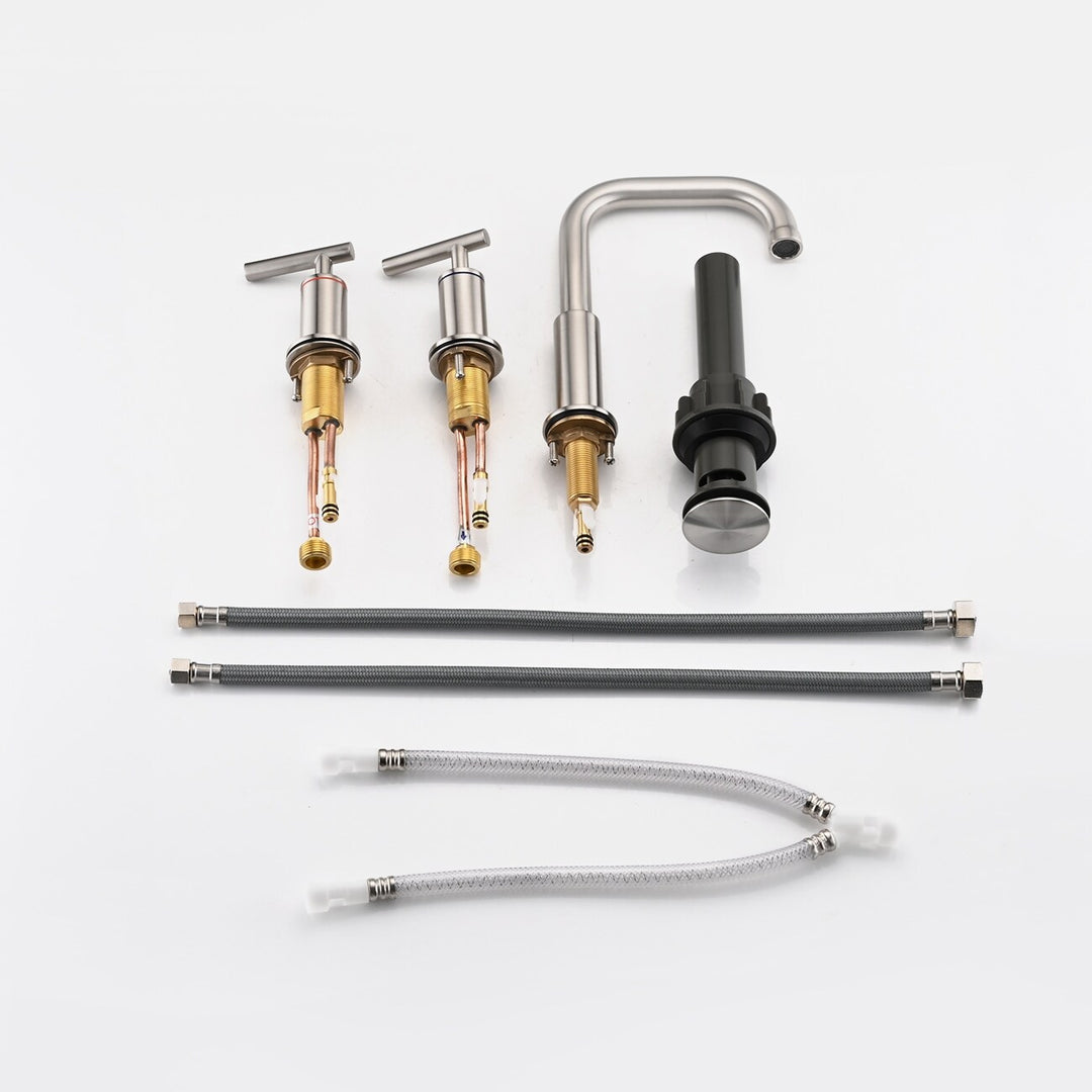 8 Inch Luxury Widespread Bathroom Sink Faucet with Pop-Up Drain