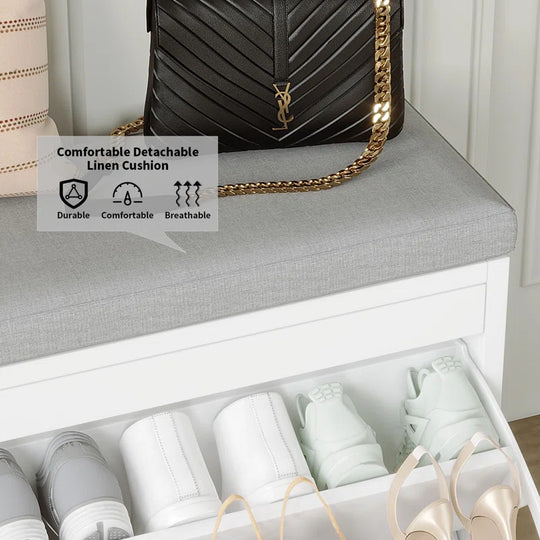 12 Pair Shoe Storage Bench