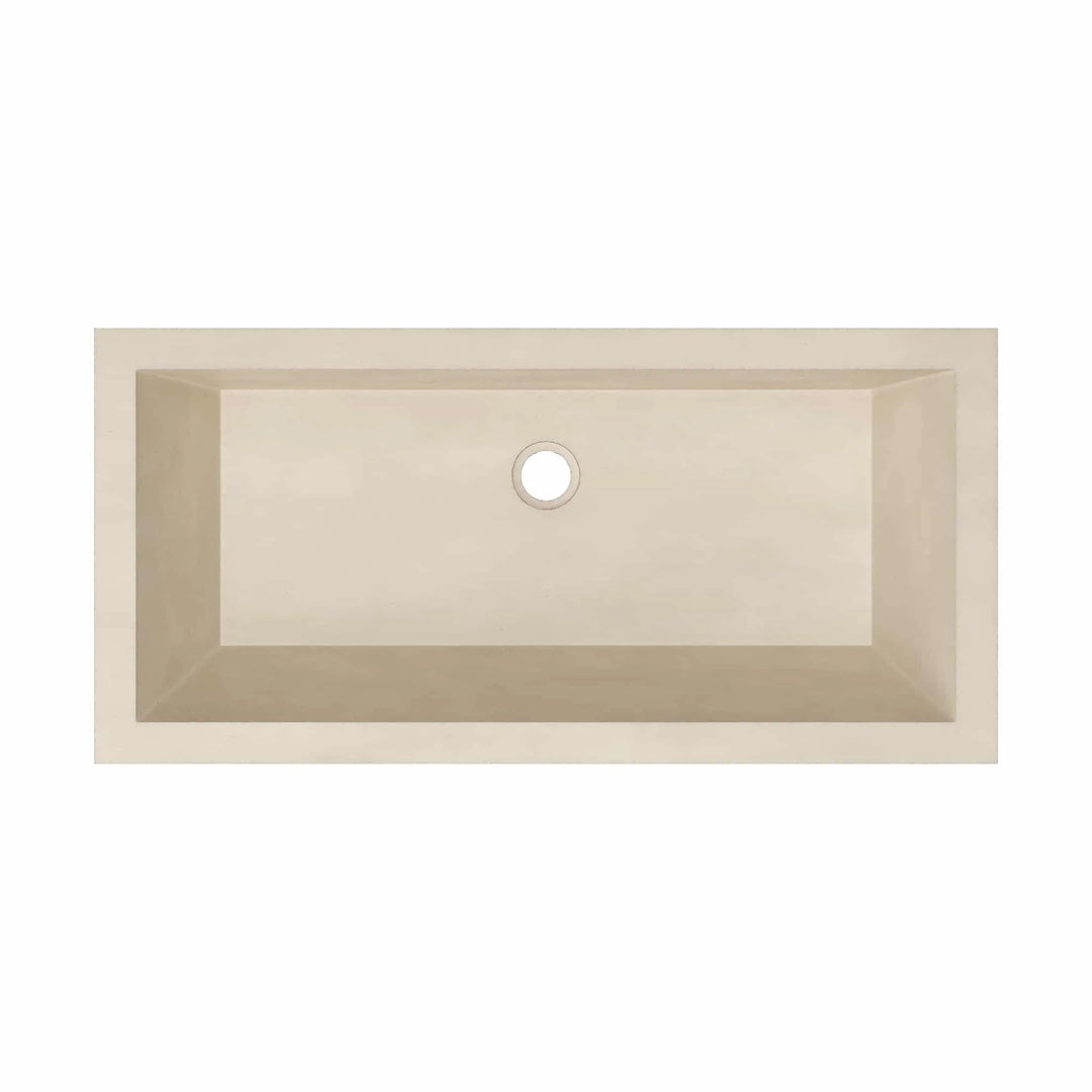 Arcata Nativestone Concrete Undermount Trough Bathroom Sink