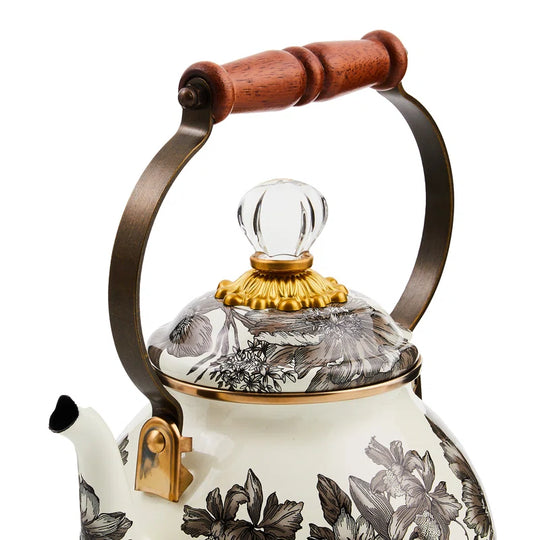 Sterling Check English Garden 2 Quart Tea Kettle