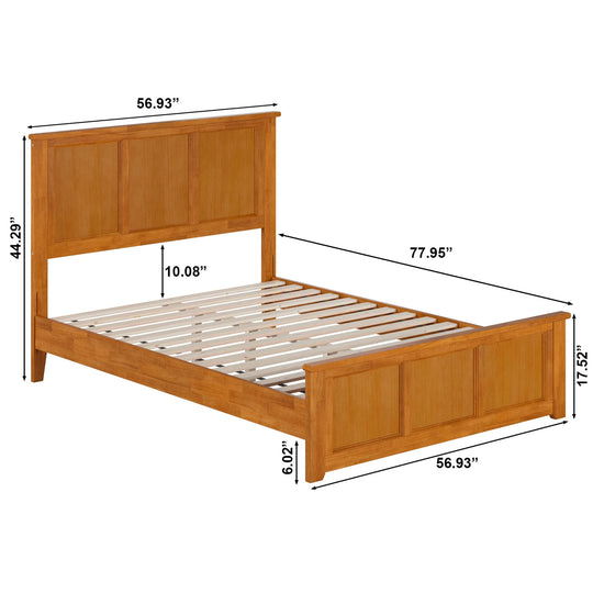 Charlotte Solid Wood Low Profile Platform Bed with Matching Footboard