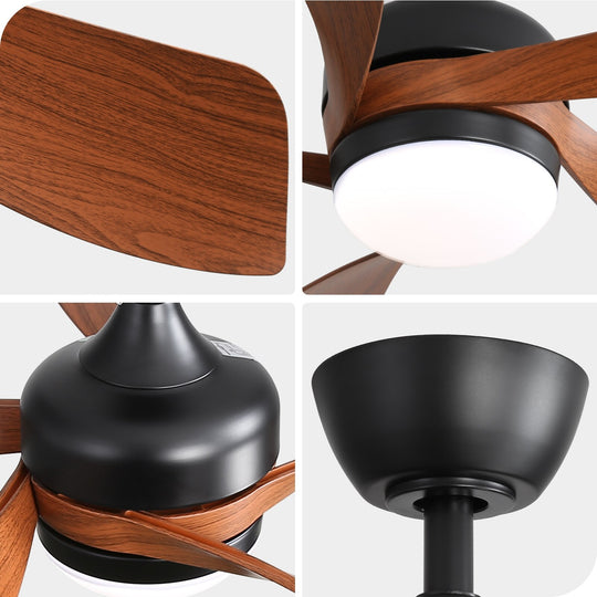 Sofucor 45/52 Inch Ceiling Fan with Remote & Lights Quiet DC Motor 5 Blade High CFM Modern Fan