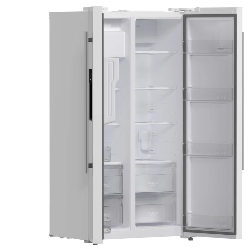 Salerno 36-Inch Side-By-Side 20 Cu.Ft Refrigerator with External Ice & Water Dispenser