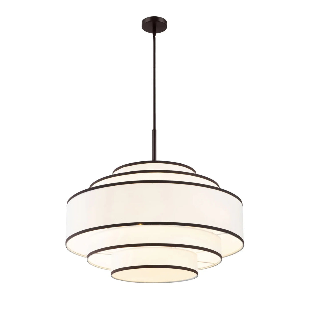 Getledel 30 In. 7-Light Dimmable Tiered Drum Chandelier