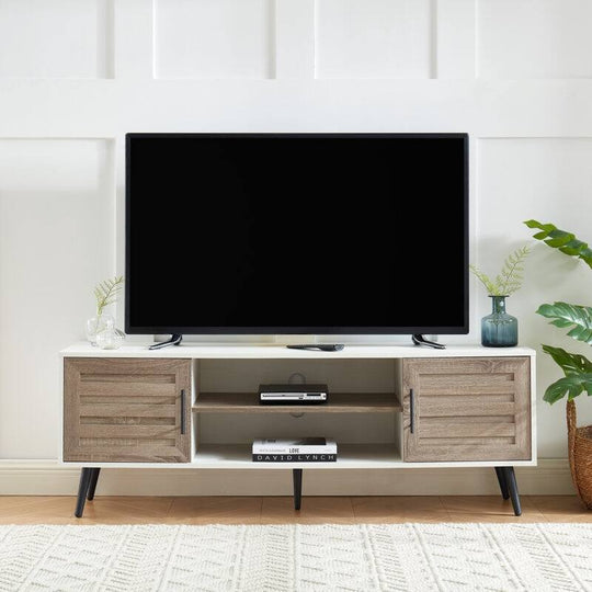 Mid-Century Modern TV Stand for Tvs up to 70" Entertainment Center Media Console - 20.5'' H X 59'' W X 15.5'' D