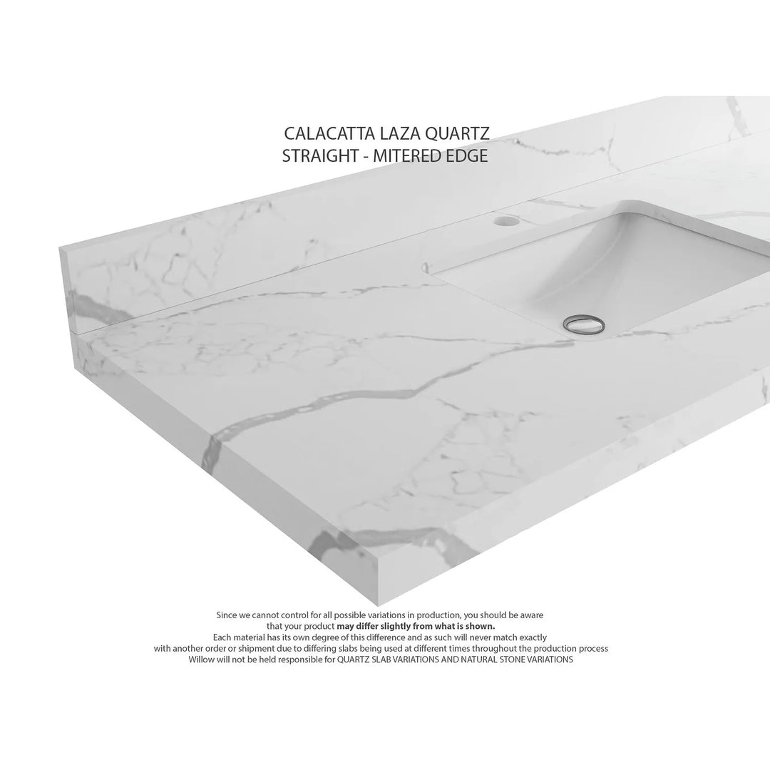 Willow Collection 84 in W X 22 in D X 36 in H Boston Double Bowl Sink Bathroom Vanity with Countertop