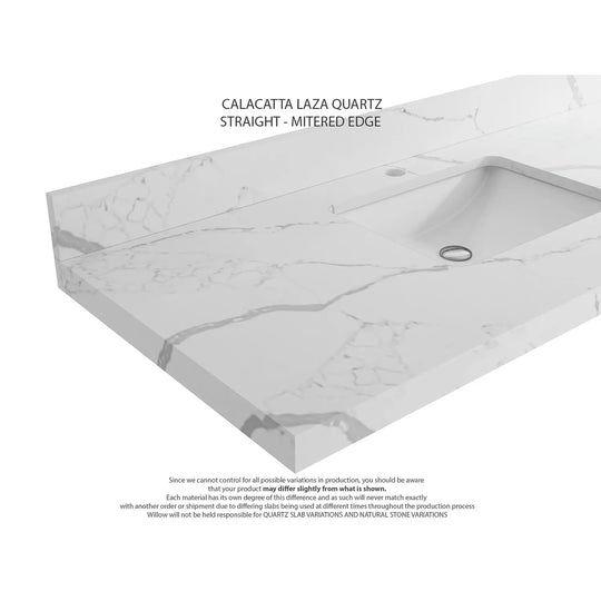 Willow Collection 84 in W X 22 in D X 36 in H Boston Double Bowl Sink Bathroom Vanity with Countertop