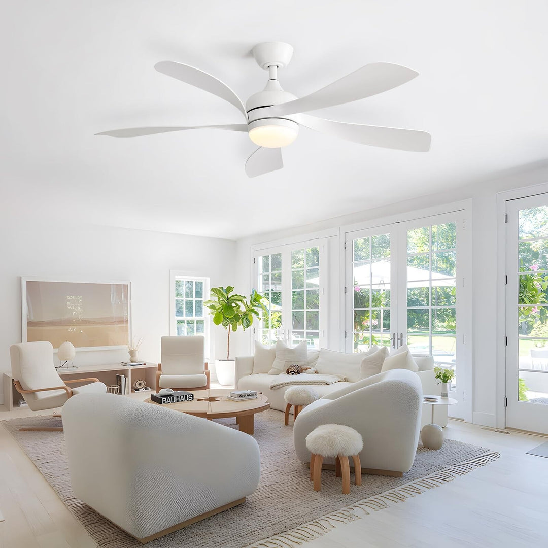 Sofucor 45/52 Inch Ceiling Fan with Remote & Lights Quiet DC Motor 5 Blade High CFM Modern Fan