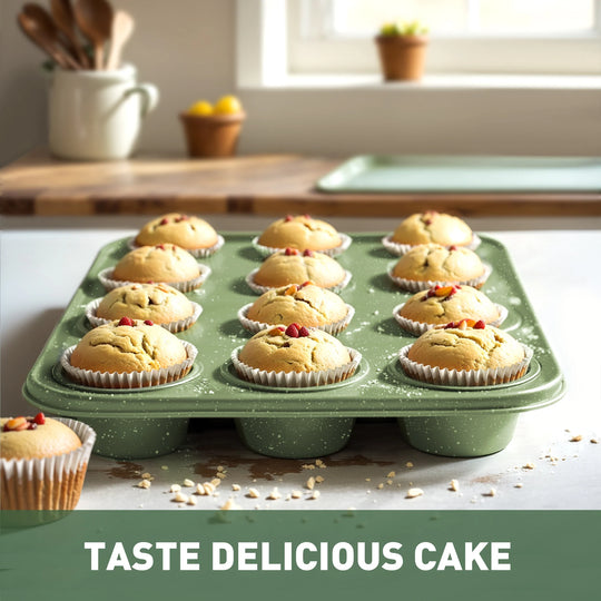 30-Piece Kitchen Granite Cookware and Bakeware Set, Cooking Pans Set Non-Stick Pots and Pans Set