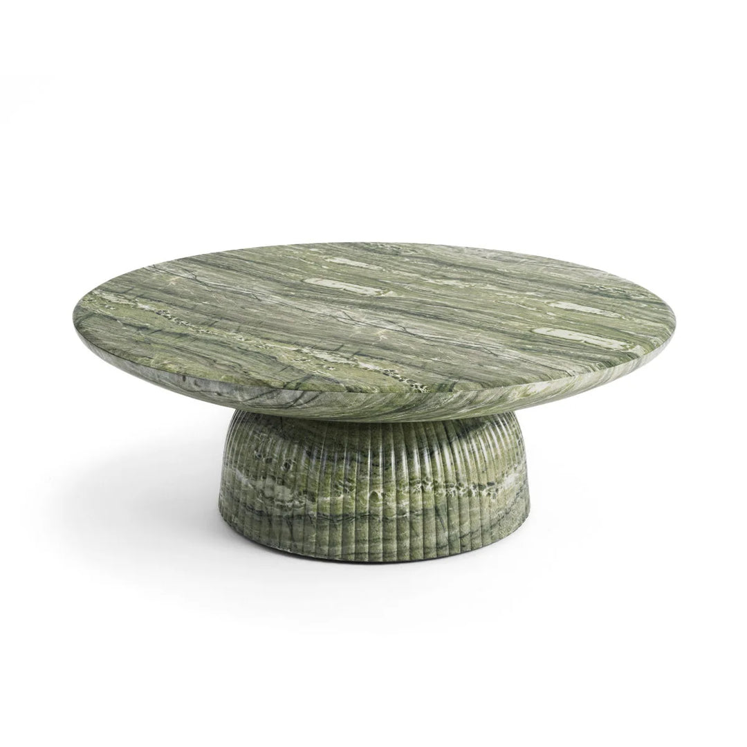 Maddox Single round Coffee Table Stone Marble Effect