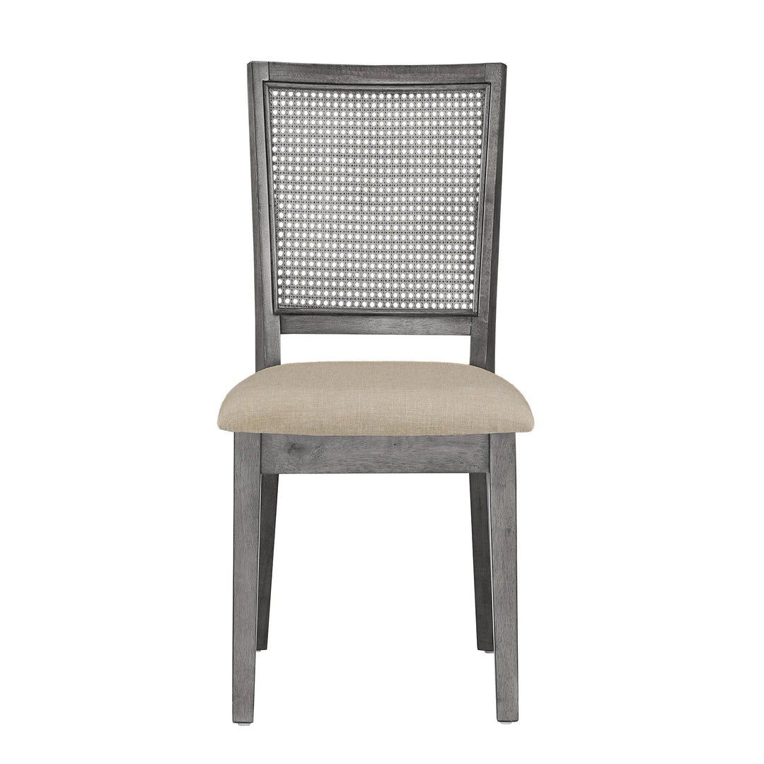 Eleanor Beige Linen Rattan Dining Chairs (Set of 2) by  Classic