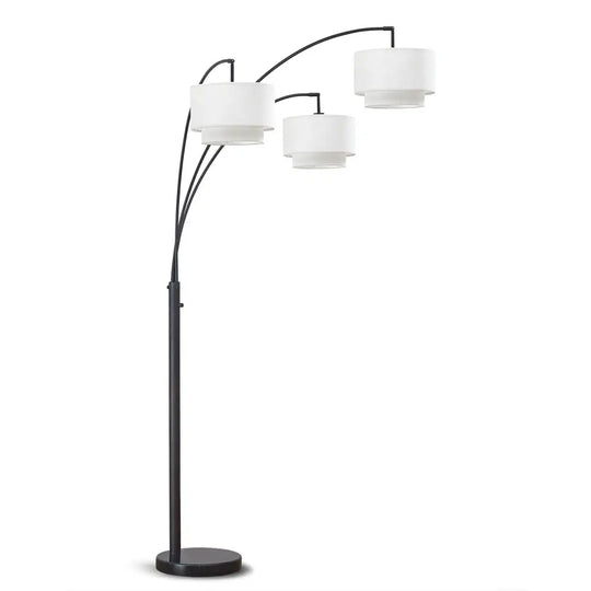 Broadway 3-Light 4-Way Switch Arch Floor Lamp