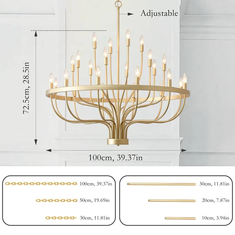 Modern Farmhouse Candle Chandelier Black Large Wagon Wheel Chandeliers