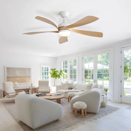 Sofucor 45/52 Inch Ceiling Fan with Remote & Lights Quiet DC Motor 5 Blade High CFM Modern Fan