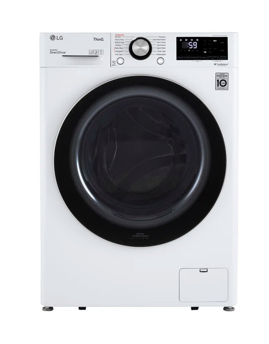 Smart Wi-Fi Enabled Compact Front Load Washer with Built-In Intelligence, White, 2.4 Cu. Ft.