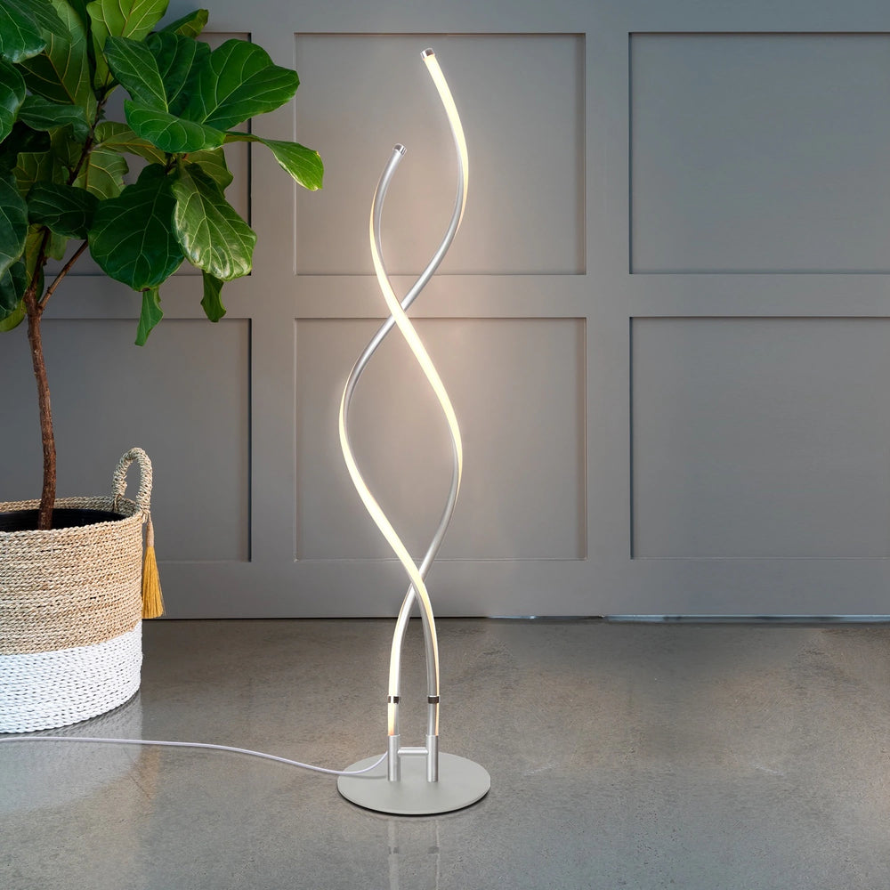Embrace 60 In. Industrial 2-Light LED Super Bright Floor Lamp with Built-In 3-Way Dimmer Function