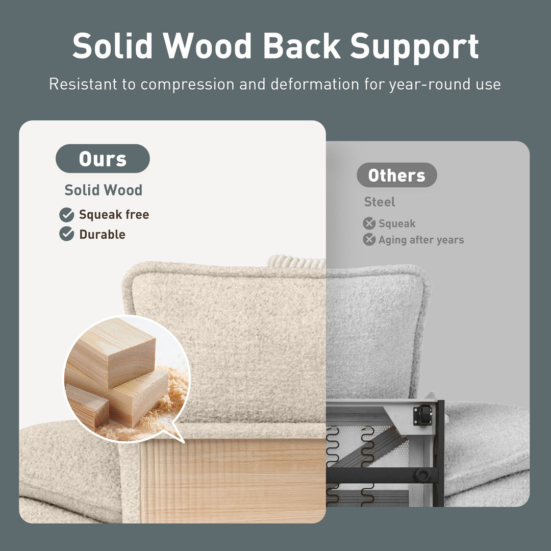 Cloud Modular Deep Seat Sofa, Chenille or Corduroy Sectional Couch with Removable Arms, 1–4 Seater