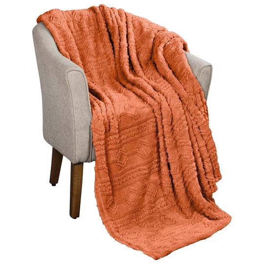 Arctic Boho Jacquard Plush Fluffy Fleece Blanket