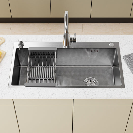 Drop-In/Undermount Single Bowl Stainless Steel Kitchen Sink