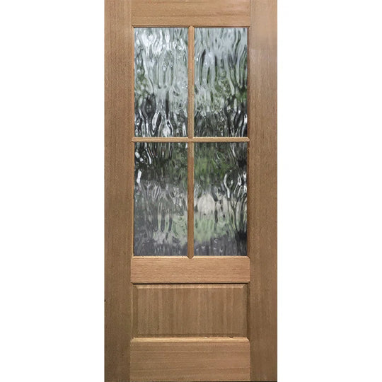 4 Lite TDL Mahogany Slab Front Door