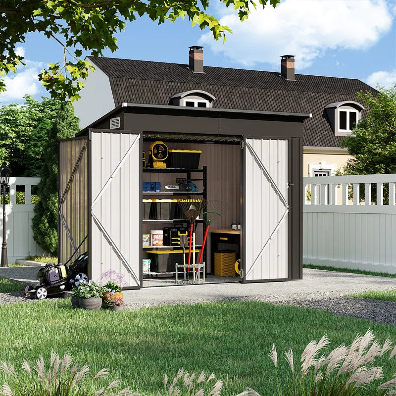 7 Ft. 6 In. W X 3 Ft. 8 In. D Metal Lean-To Storage Shed