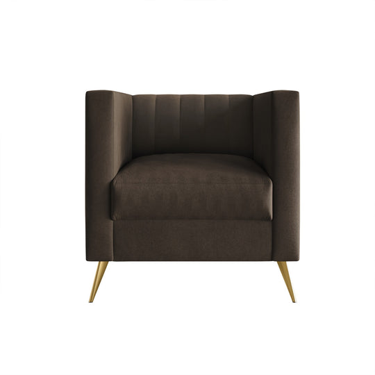 Clayfell Weiss Velvet Square Arm Chair/ Loveseat/ Sofa