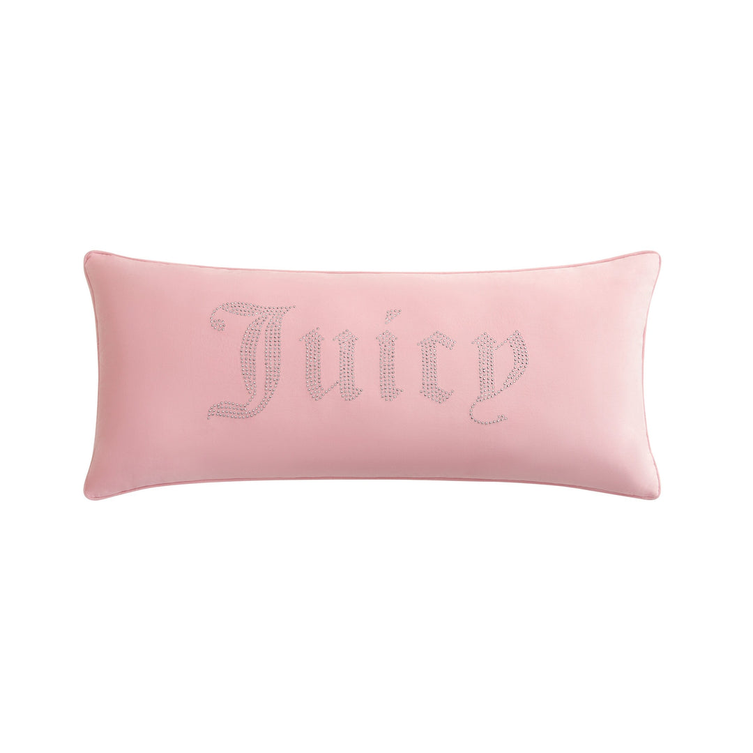 Silver Rhinestone Pillow 16" X 36"