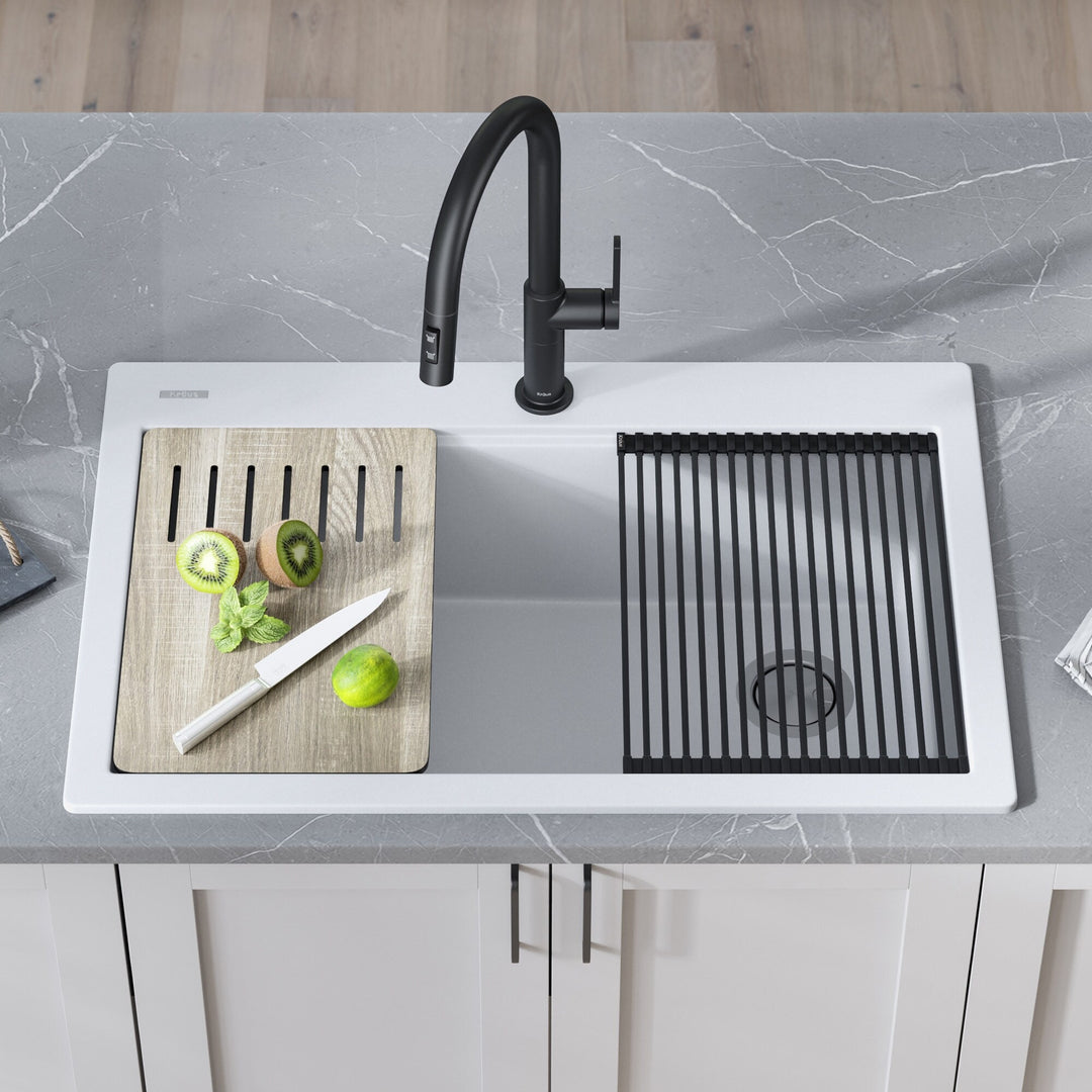 Bellucci Workstation Topmount Drop-In Granite Kitchen Sink