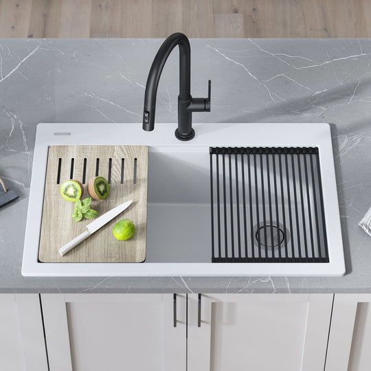 Bellucci Workstation Topmount Drop-In Granite Kitchen Sink