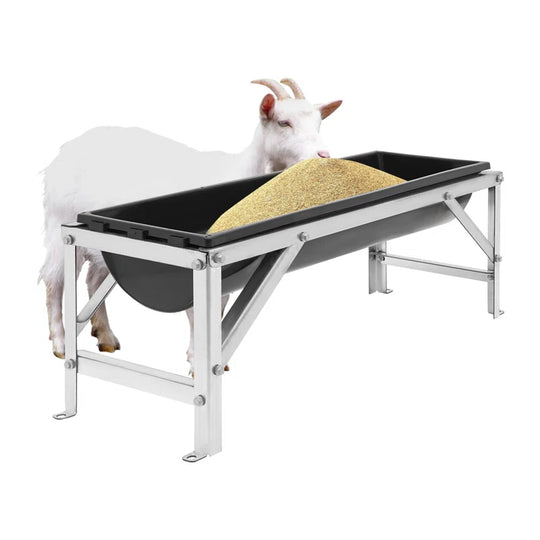 Livestock Feed Trough Long Large Capacity Feeder with Stand