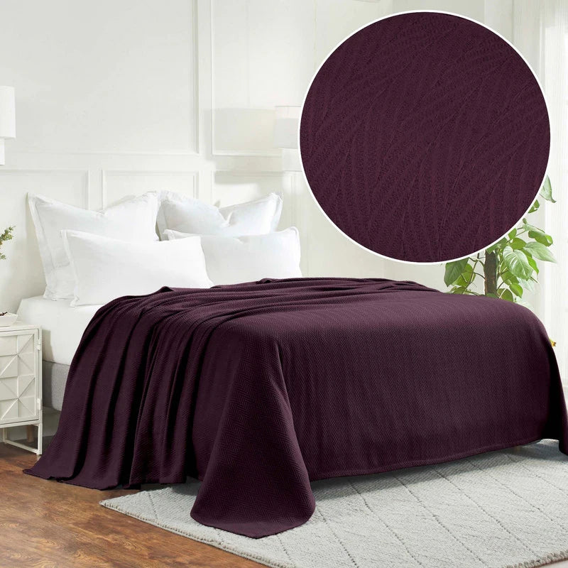 Metro Zig-Zag Chevron All-Season Bedding Cotton Blanket