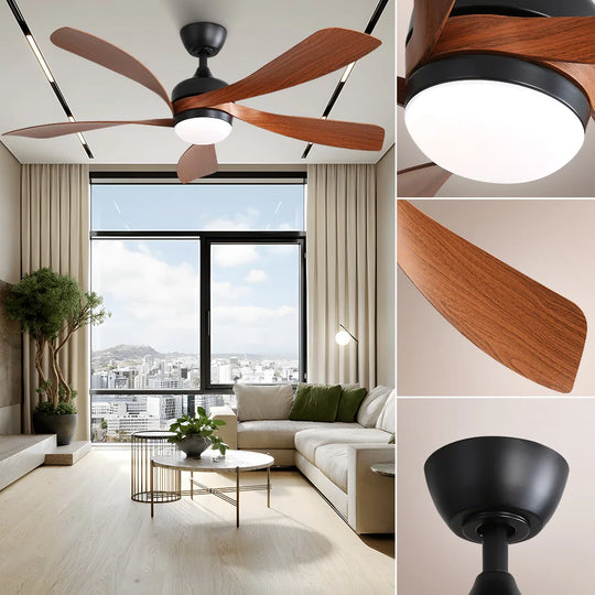 Sofucor 45/52 Inch Ceiling Fan with Remote & Lights Quiet DC Motor 5 Blade High CFM Modern Fan